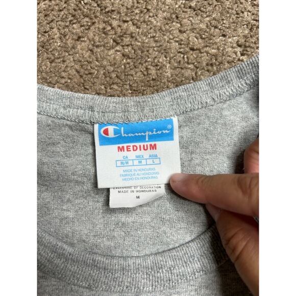 Men’s Medium Champion Gray and Maroon Embroidered Big C Graphic Tee T-Shirt - Picture 5 of 7